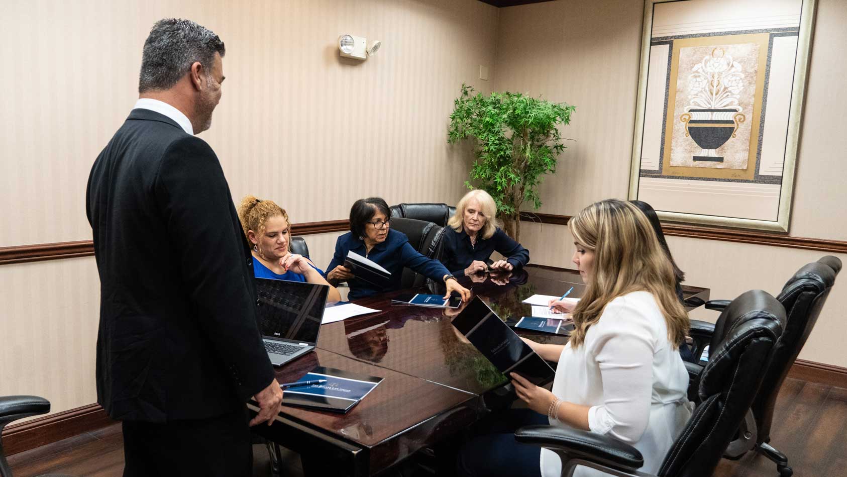 Professional meeting of lawyers at the conference room